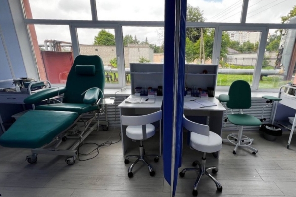 Ремонт нескольких помещений провели в здании брянской станции переливания крови