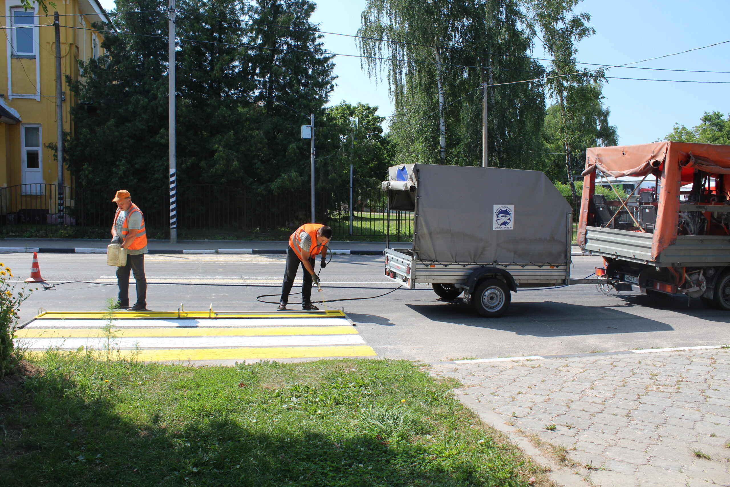 В Гордеевке  обновили разметку на автодорогах