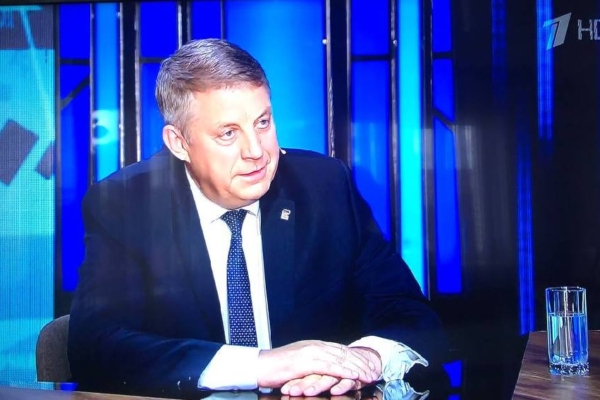 Глава Брянщины выступил в эфире Первого канала