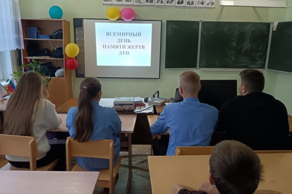 В Гордеевской школе прошла акция к Всемирному дню памяти жертв ДТП