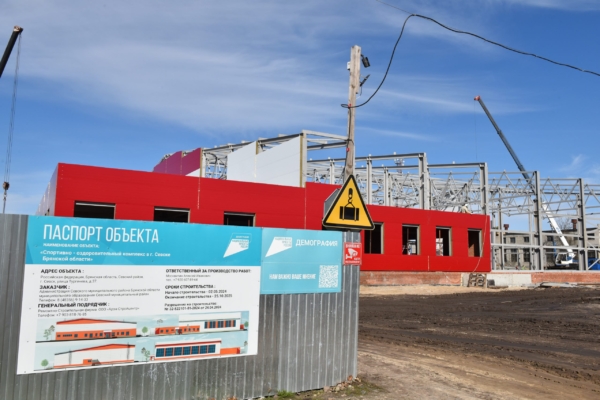 Брянский губернатор проинспектировал ход строительства спортивных объектов