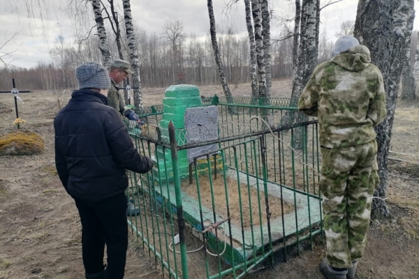 В сельском поселении благоустроили могилу солдата Великой Отечественной войны