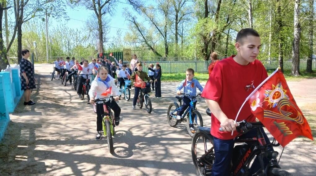 В Творишинской школе состоялся велопробег в честь Дня Победы